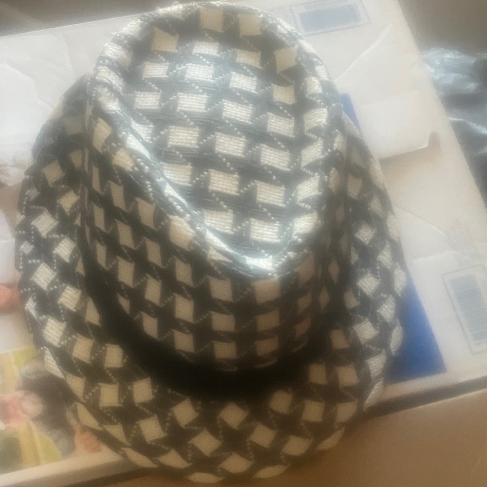 Black and White Checkered Hat